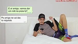 מזיין את החבר הגיי בלי גומי בשביל הסקייט, זורק זרע בפנים 😏