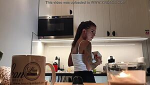 perfect pokies on kitchen cam braless sylvia amazing nipples?