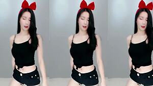 Chinese girl dances despite being sick