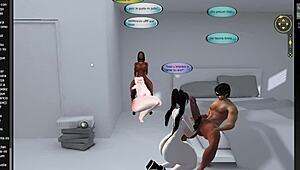 Fun with the family: Transsexuals join in the fun at a holiday party