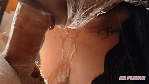 African Submissive Gets Intense Deepthroat with Dripping Saliva