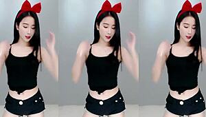 Chinese girl dances despite being sick