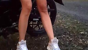 Latina Shows Big Tits And Pussy Outdoors