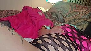 Watch this horny girl squirt on the water pole dildo – does it make you wet too?