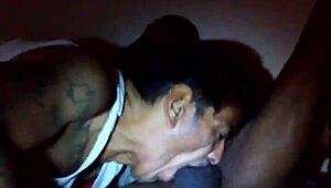 Cpdcr3 sucks on a big black cock, focusing on the monster cock in gay sucking scene