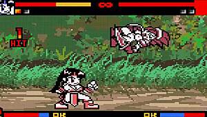 Big-titted furies clash in rough hentai fight fest