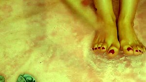 I pamper my feet with a luxurious massage
