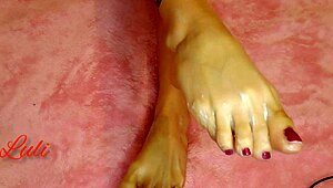 I pamper my feet with a luxurious massage