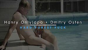 Gay Men Pound Bareback Hard in Dense Forest