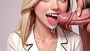 Secretly Sucking Stepdad's Big Cock in Spanish Hentai