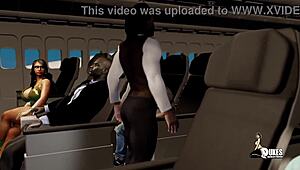 Things getting wild with Ms. Jiggles on this flight