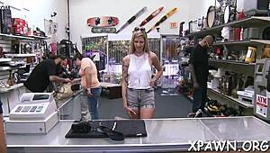 Naked Shop Sex with Crazy Blowjob and Fucking!