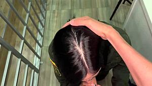 Colombian Cop Sucks Dick At Station Has Rough Sex And Cums In Pussy