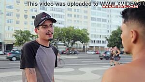 fucking my gay friend bareback for his skate, cum inside 😏