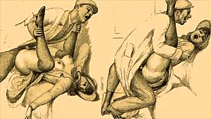 Vintage Retro Anime Cartoon Drawings From Antique Hentai Illustrations