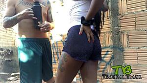 Alone In Backyard With Naughty Slut Fucking Hard