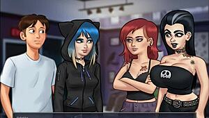 Steamy scene from Summertime Saga Cap 53: Preparing for the party