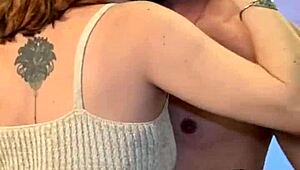 oh wow, that redhead amateur gets bent over for quick doggystyle fucking and swallows cum!