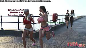 Futa3dx - Hot Brunette Sucks Futa Girlfriend's Big Dick Without Control