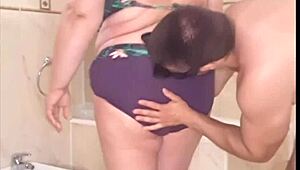 she got so much sand in her fat ass and pussy after that beach day.