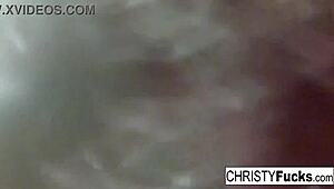 Sexy Christy Mack Masturbates in Bath with Big Tits