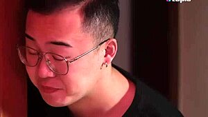 Thick asian whore rides monster cock doggystyle