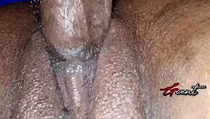 Ebony Babe Moans In Rough Close-Up Encounter