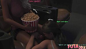 Futa3dx - Hot Brunette Sucks Futa Girlfriend's Big Dick Without Control