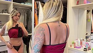 Teen Tries On Provocative Lingerie