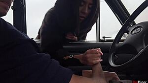 Stranger surprises with handjob through car window in public