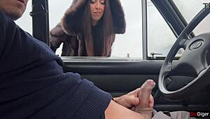 Stranger surprises with handjob through car window in public