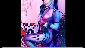 widowmaker fucks anal with toys in overwatch cosplay
