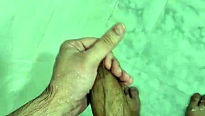 Hey, chubby guy, jerking off in the shower 'til you burst?