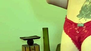 oh wow, that redhead amateur gets bent over for quick doggystyle fucking and swallows cum!