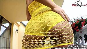 Skinny German Milf Craves Intense Anal in MMF Threesome