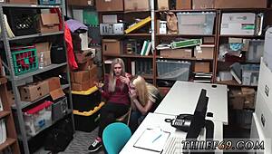 Threesome with Oiled Blonde Teen and Step Mom’s Associate