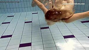 Wow, Iva and Paulinka's Hot Pool Lesbian Action!