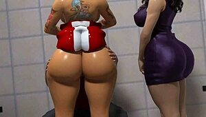 horny men trade head with trans women in wild 3d cartoon scenes. trans action heats up fast.