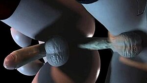 Cyborg Futa Takes Another Cyborg Futa from Behind with Force! Watch Now!