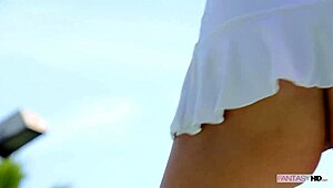 My tennis coach wasnt ready when i showed him my smooth pussy