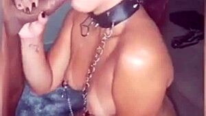 Collared Wife Used by Well-Endowed in Fetish Play