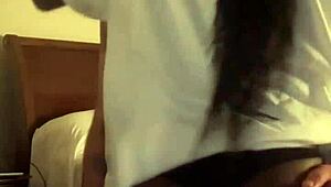 sexy ebony model with big tits dances in interracial 69