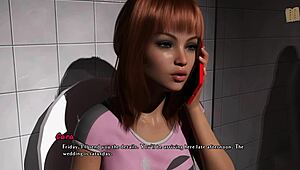 In this hentai, the redhead gets intertwined with big tits.