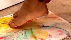 Short-Haired Blonde Hottie Delivers Insane Footjobs and Gets Licked in Return