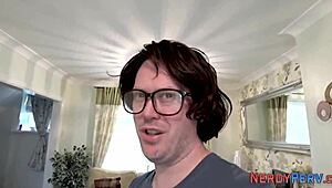 leeds geek tricked into first blowjob by inked brit