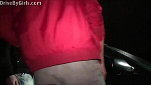 Kitty jane gets public gangbang by strangers through car window in outdoor pussy banging.