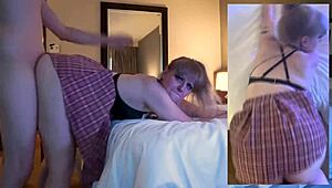 Pawg white girl restrained for doggystyle in old amateur footage. Her big ass shines!