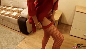 Hot woman deep sucking boss's big dick and taking it in ass