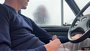 Stranger surprises with handjob through car window in public
