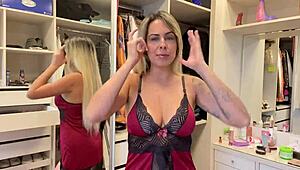 Teen Tries On Provocative Lingerie